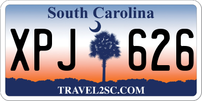 SC license plate XPJ626