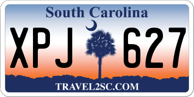 SC license plate XPJ627