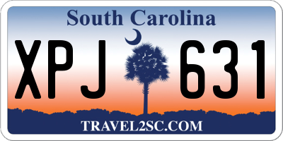 SC license plate XPJ631
