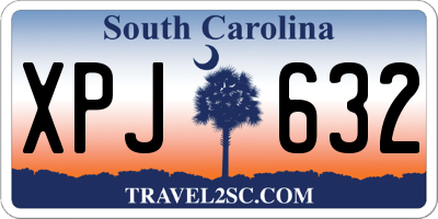 SC license plate XPJ632