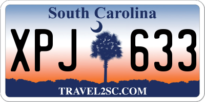 SC license plate XPJ633