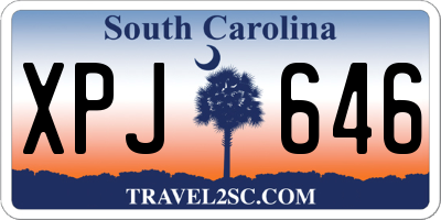 SC license plate XPJ646
