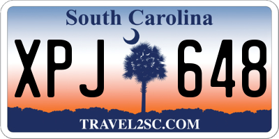 SC license plate XPJ648