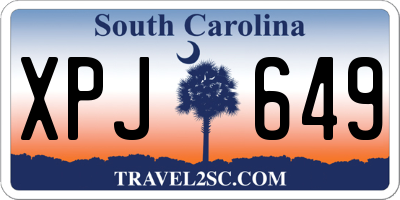 SC license plate XPJ649