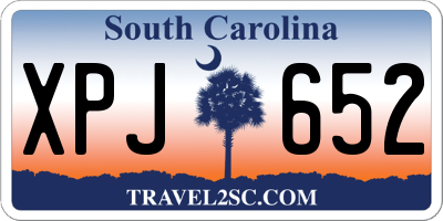 SC license plate XPJ652