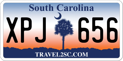 SC license plate XPJ656