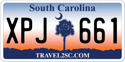SC license plate XPJ661
