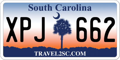 SC license plate XPJ662