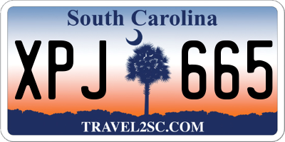 SC license plate XPJ665