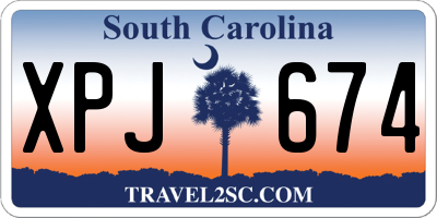 SC license plate XPJ674