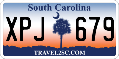 SC license plate XPJ679