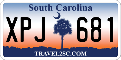 SC license plate XPJ681