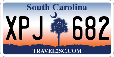 SC license plate XPJ682