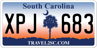 SC license plate XPJ683
