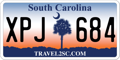 SC license plate XPJ684