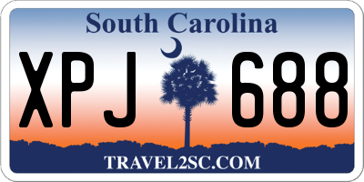 SC license plate XPJ688