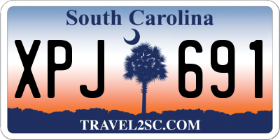 SC license plate XPJ691