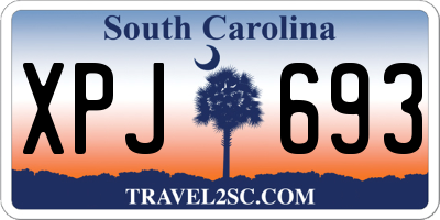 SC license plate XPJ693