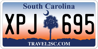 SC license plate XPJ695