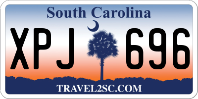 SC license plate XPJ696