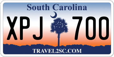 SC license plate XPJ700