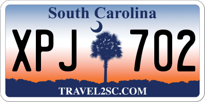 SC license plate XPJ702