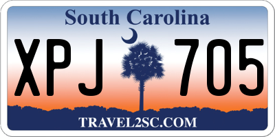 SC license plate XPJ705