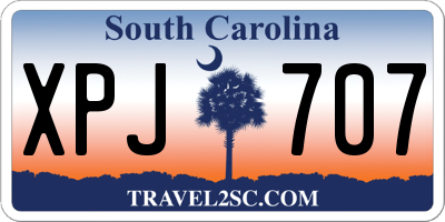 SC license plate XPJ707