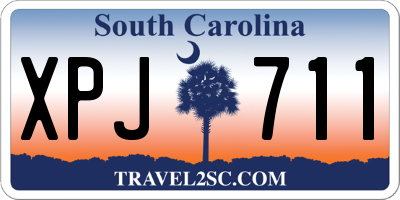 SC license plate XPJ711