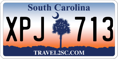 SC license plate XPJ713