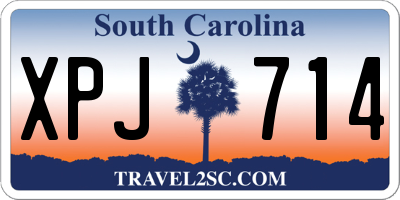 SC license plate XPJ714