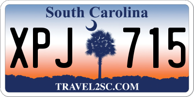 SC license plate XPJ715
