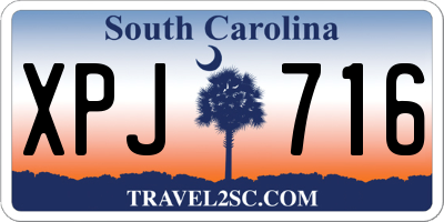 SC license plate XPJ716