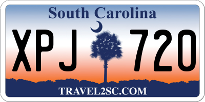 SC license plate XPJ720