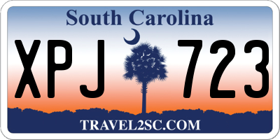 SC license plate XPJ723