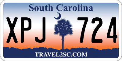 SC license plate XPJ724