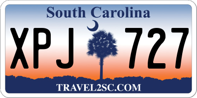 SC license plate XPJ727
