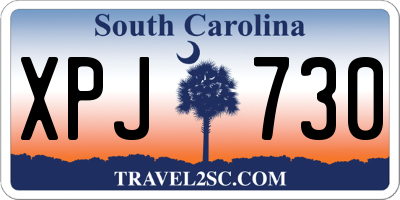 SC license plate XPJ730