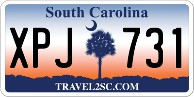 SC license plate XPJ731
