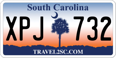 SC license plate XPJ732