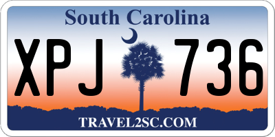 SC license plate XPJ736