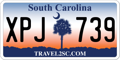 SC license plate XPJ739