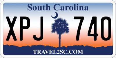 SC license plate XPJ740