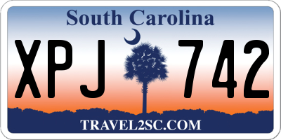 SC license plate XPJ742