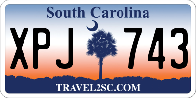 SC license plate XPJ743