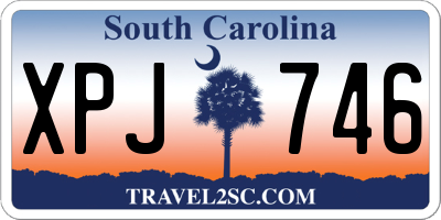 SC license plate XPJ746