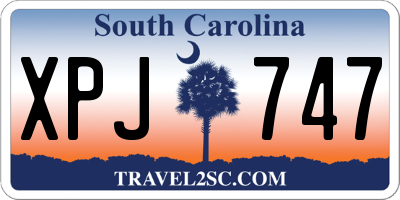 SC license plate XPJ747