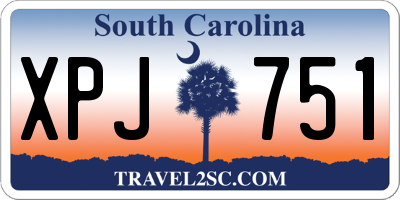 SC license plate XPJ751