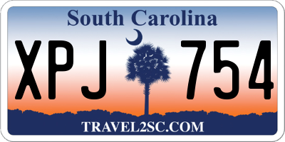 SC license plate XPJ754