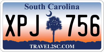 SC license plate XPJ756